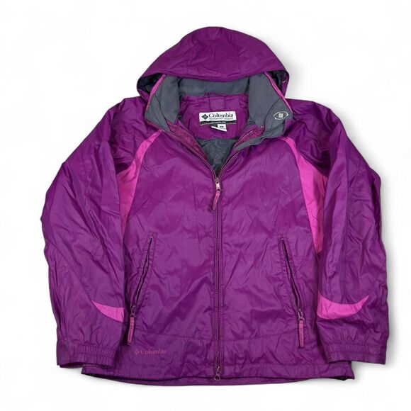 Columbia Womens Jacket Womens M Purple Hooded Interchange Outdoor - Picture 1 of 5